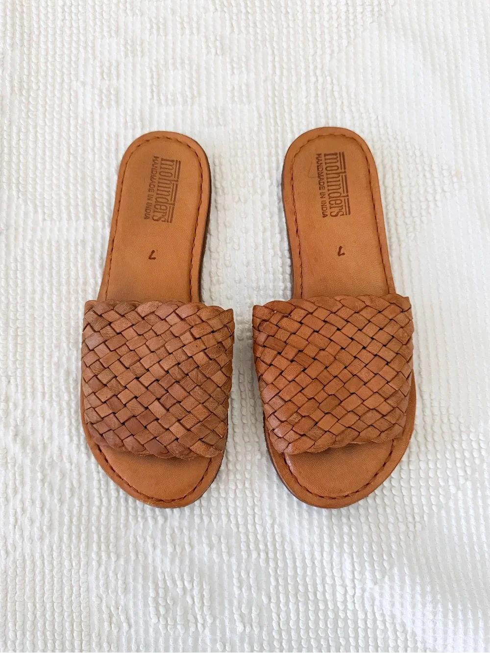 Mohinders Woven Sandal Slides Wide strap